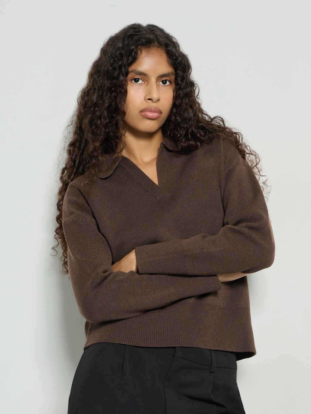 BASIC POLO SWEATER
