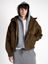 SUEDE-EFFECT BOMBER JACKET WITH HOOD - view 1