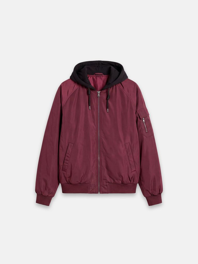 BOMBER JACKET WITH DETACHABLE HOOD - view 6