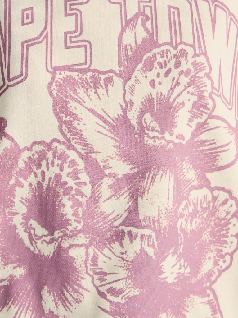 ОВЕРСАЙЗ-СВИТШОТ С ВЫРЕЗОМ ЛОДОЧКА И ЦВЕТОЧНЫМ ПРИНТОМ - view 5