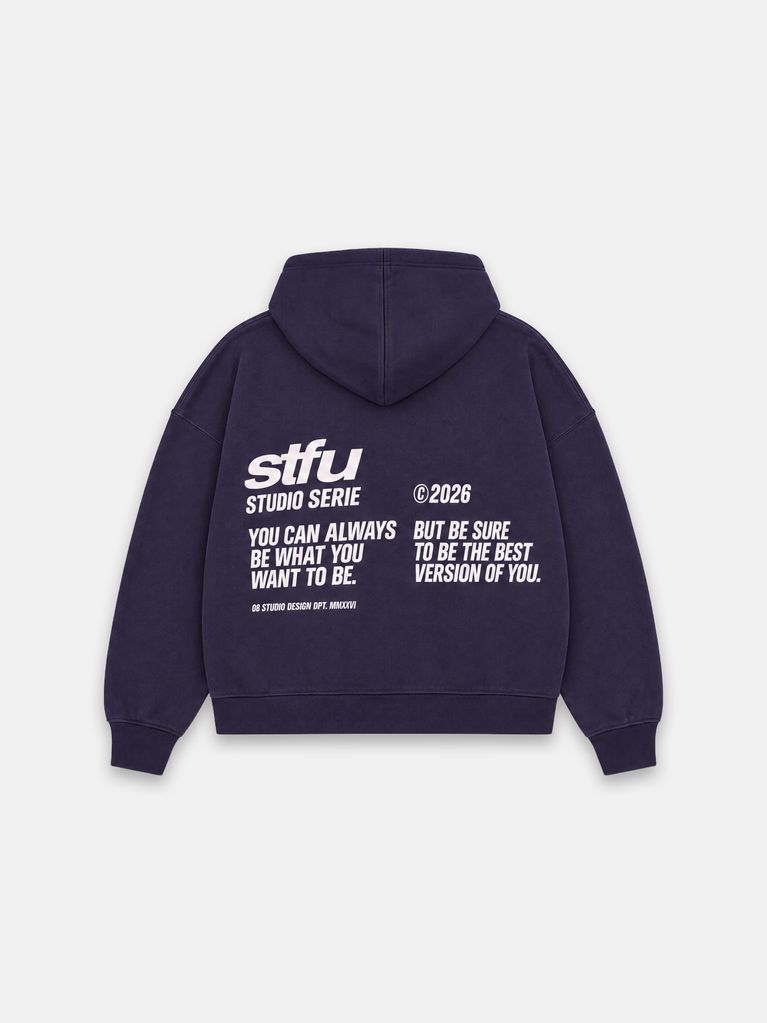 ХУДИ ОВЕРСАЙЗ STFU  НА МОЛНИИ С ГРАФИЧЕСКИМИ ПРИНТАМИ - view 7