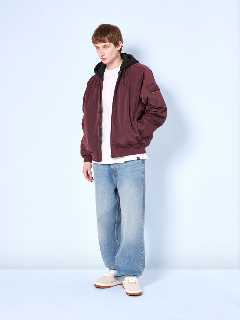 BOMBER JACKET WITH DETACHABLE HOOD - view 4