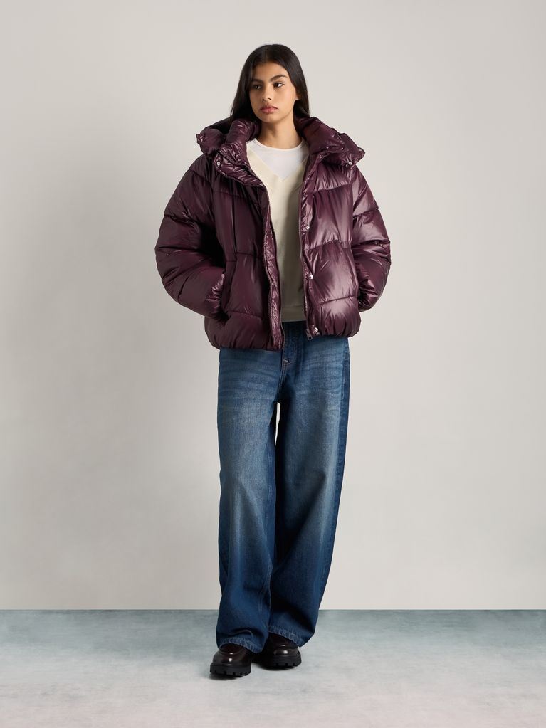 PUFFER JACKET WITH HOOD - view 2