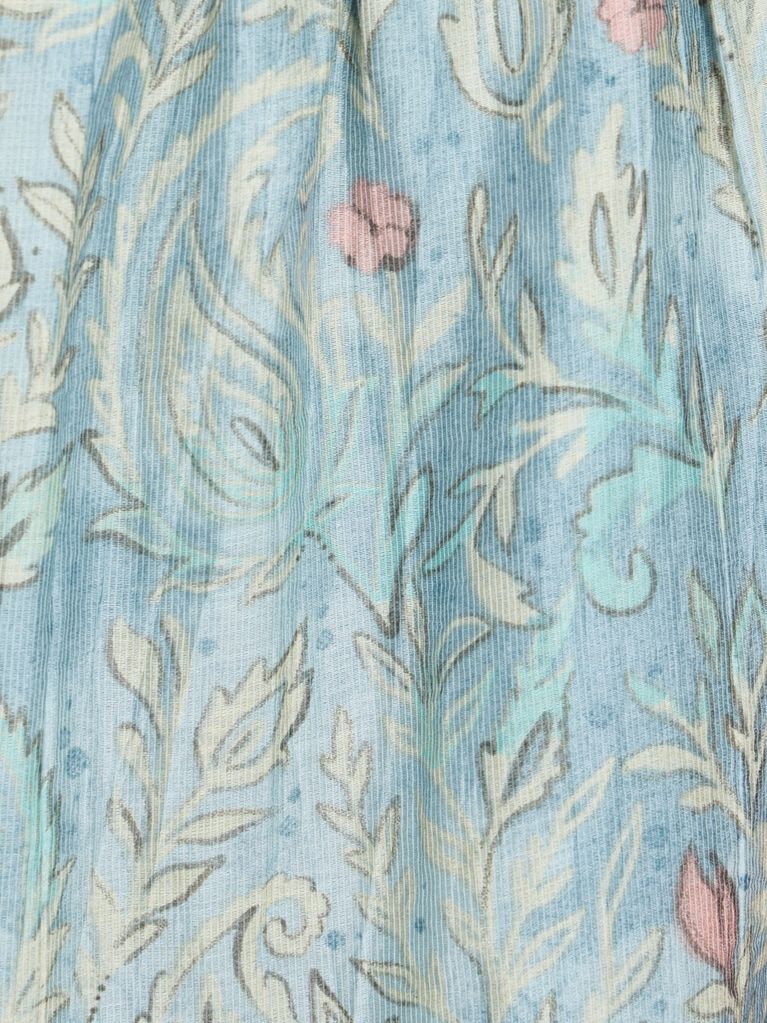 ШАРОВАРЫ ИЗ ПОЛУПРОЗРАЧНОЙ ТКАНИ С ПРИНТОМ - view 5