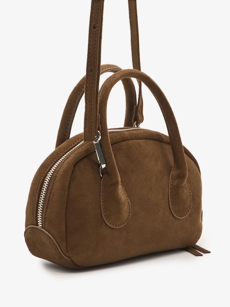 MINI SUEDE-EFFECT HANDBAG WITH DOUBLE HANDLES - view 3