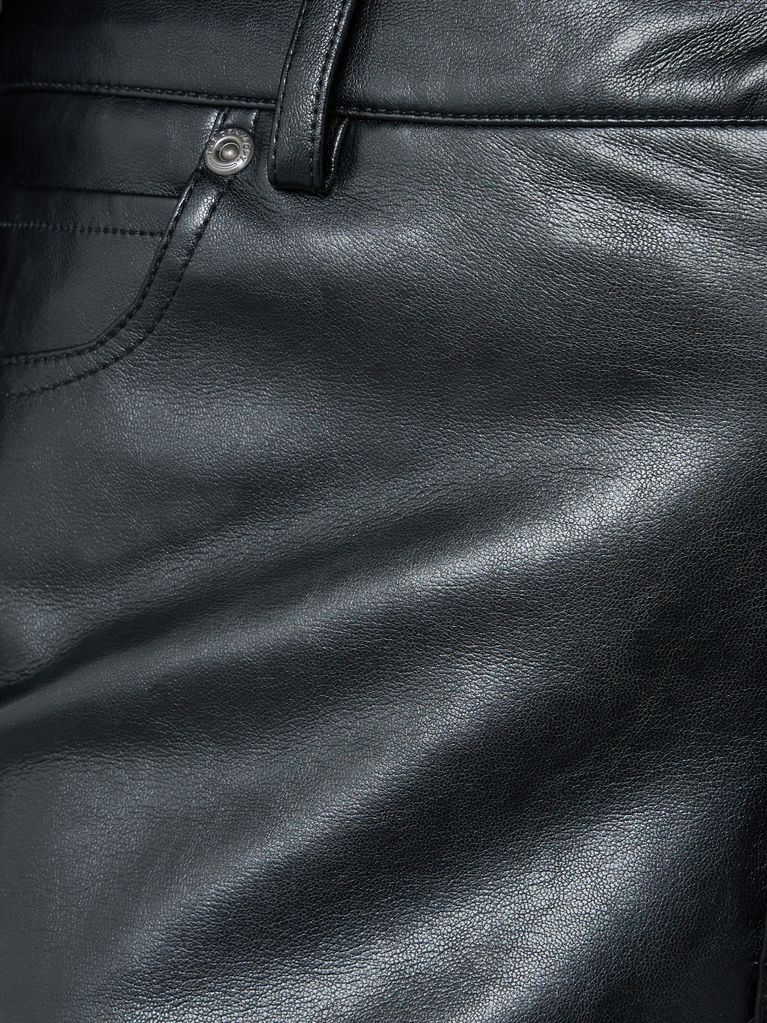 ОБЛЕГАЮЩИЕ БРЮКИ-КЛЕШ ИЗ ИСКУССТВЕННОЙ КОЖИ - view 5