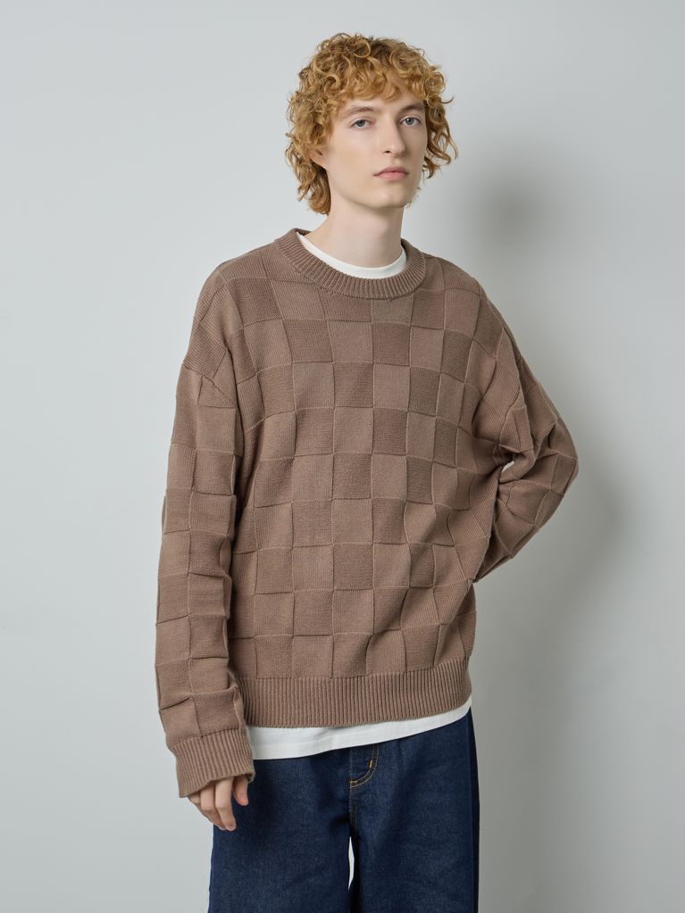 CHECK-BLOCKED SWEATER - view 2