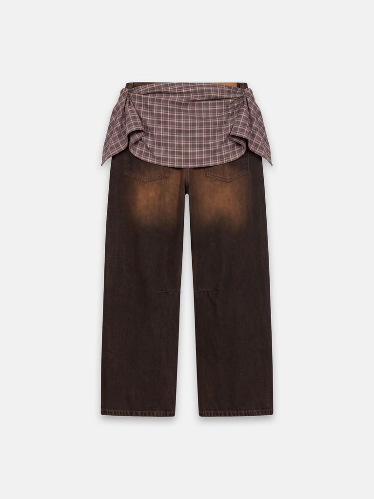 WIDE-LEG JEANS WITH SHIRT WAIST DETAIL - view 7