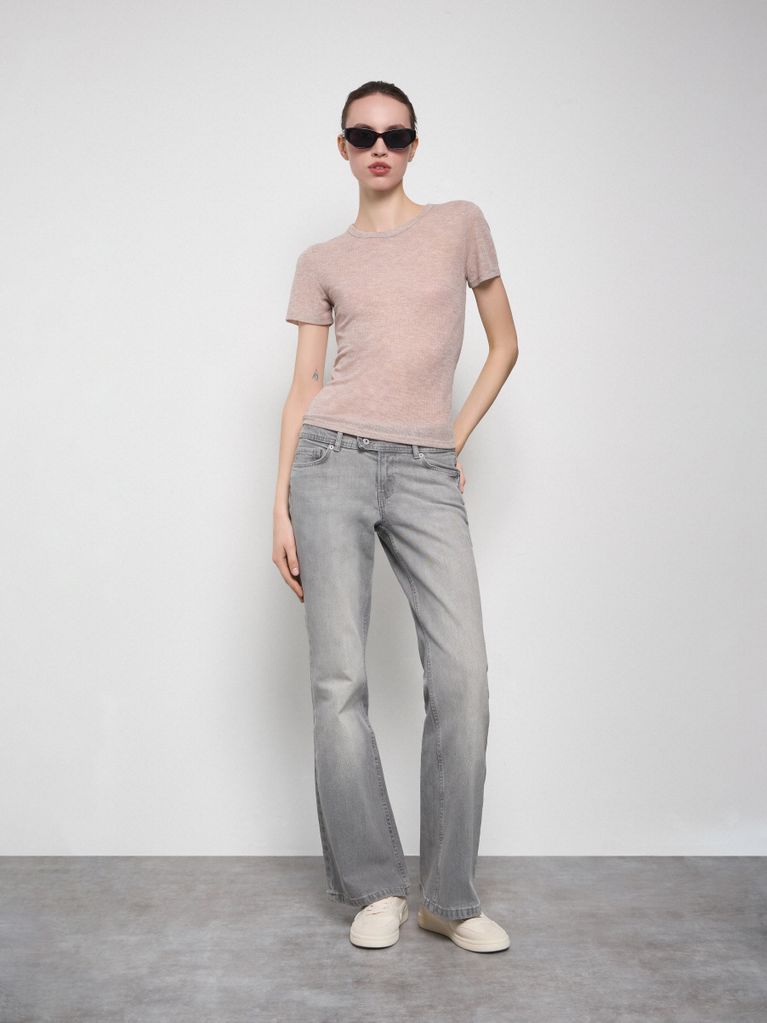 ФУТБОЛКА ИЗ ТКАНИ С ПОТЕРТОСТЯМИ - view 4