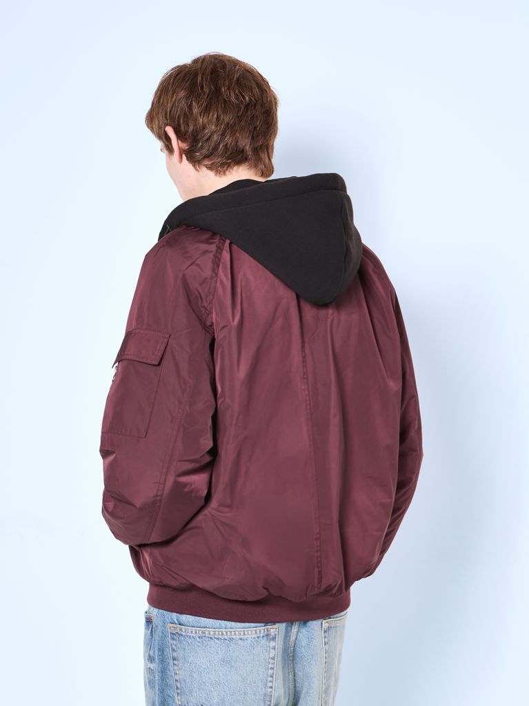 BOMBER JACKET WITH DETACHABLE HOOD - view 2
